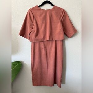 Ann Taylor Terracotta Cap Sleeve Dress
